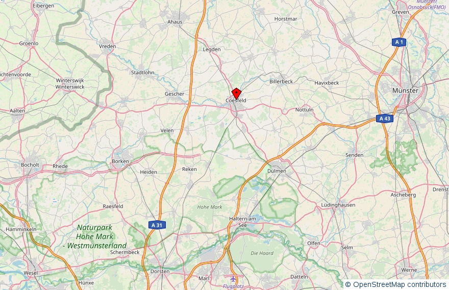 Karte, Einsatzgebiet Autoverschrottung24